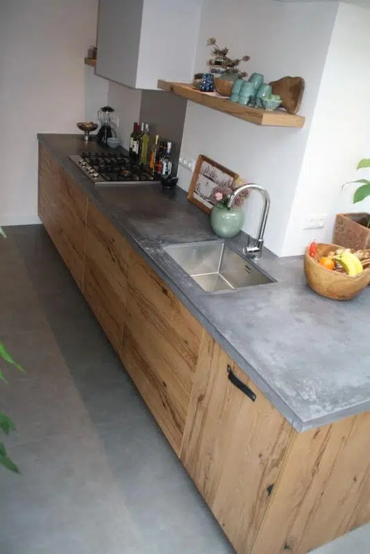 beton efektli mutfak tezgahları