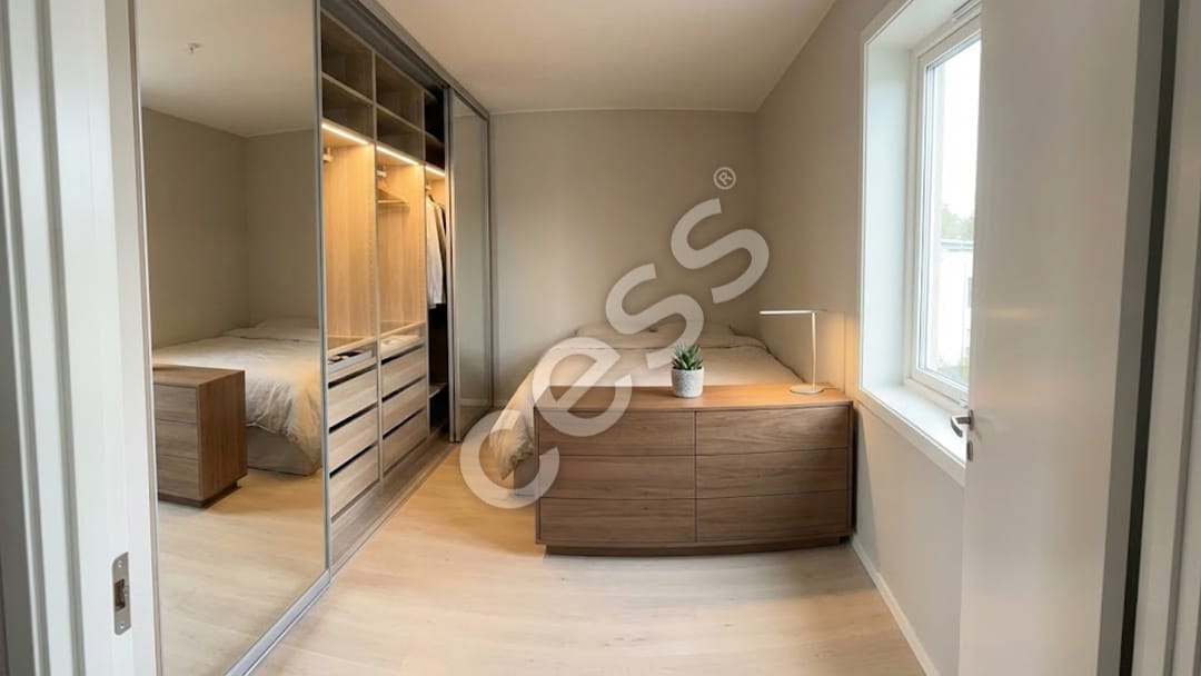 Küçük ve Dikdörtgen Yatak Odaları İçin Yerleşim Planı