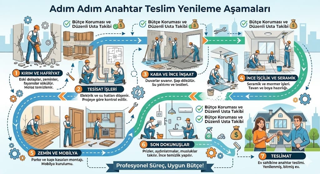 Adım Adım Anahtar Teslim Ev Yenileme Aşamaları
