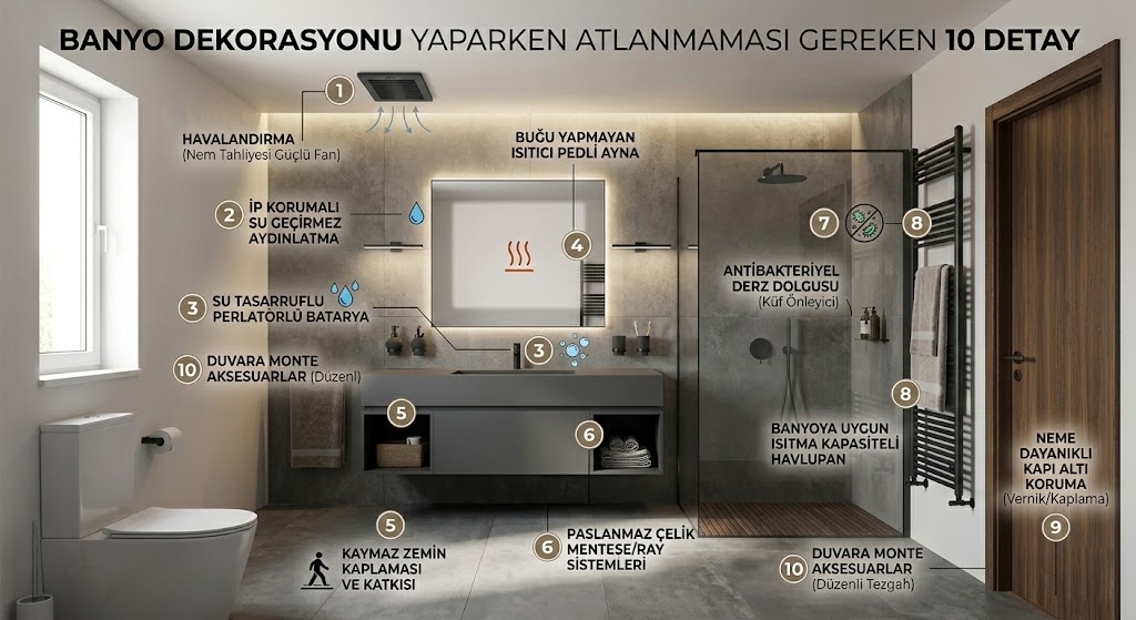 Banyo Dekorasyonu Yaparken Atlanmaması Gereken 10 Detay