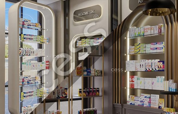 Fonksiyonel Eczane Dolapları ve Raf Sistemleri Dekorasyonu